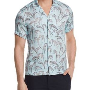 Sandro men  palm tree leaf shirt
